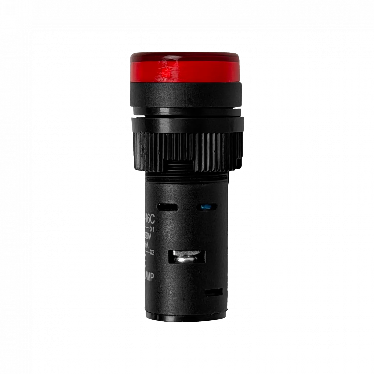 Luz Piloto LED 220VAC 15mm diametro 19mm cabeza 45mm altura Rojo 3