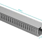 Canaleta Ranurada 2mt x 40x40mm Gris para Tablero Electrico - Miniatura 2