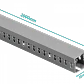 Canaleta Ranurada 2mt x 25x25mm Gris para Tablero Electrico - Miniatura 3