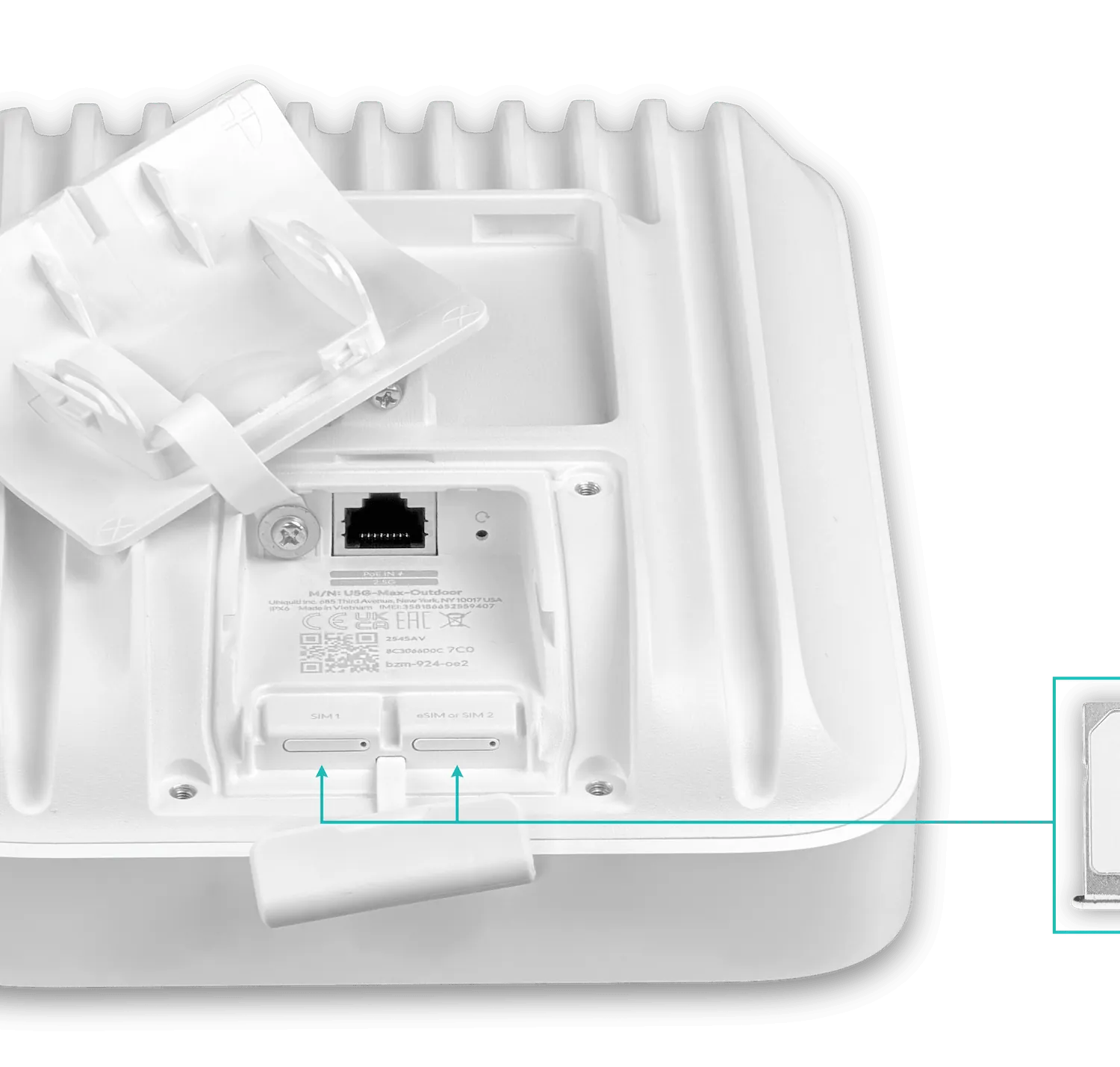 UBIQUITI IP67 5G/LTE 3,4Gbps Modem 2 Sim/eSim 1-2500 PoE/in req-Unifi 7