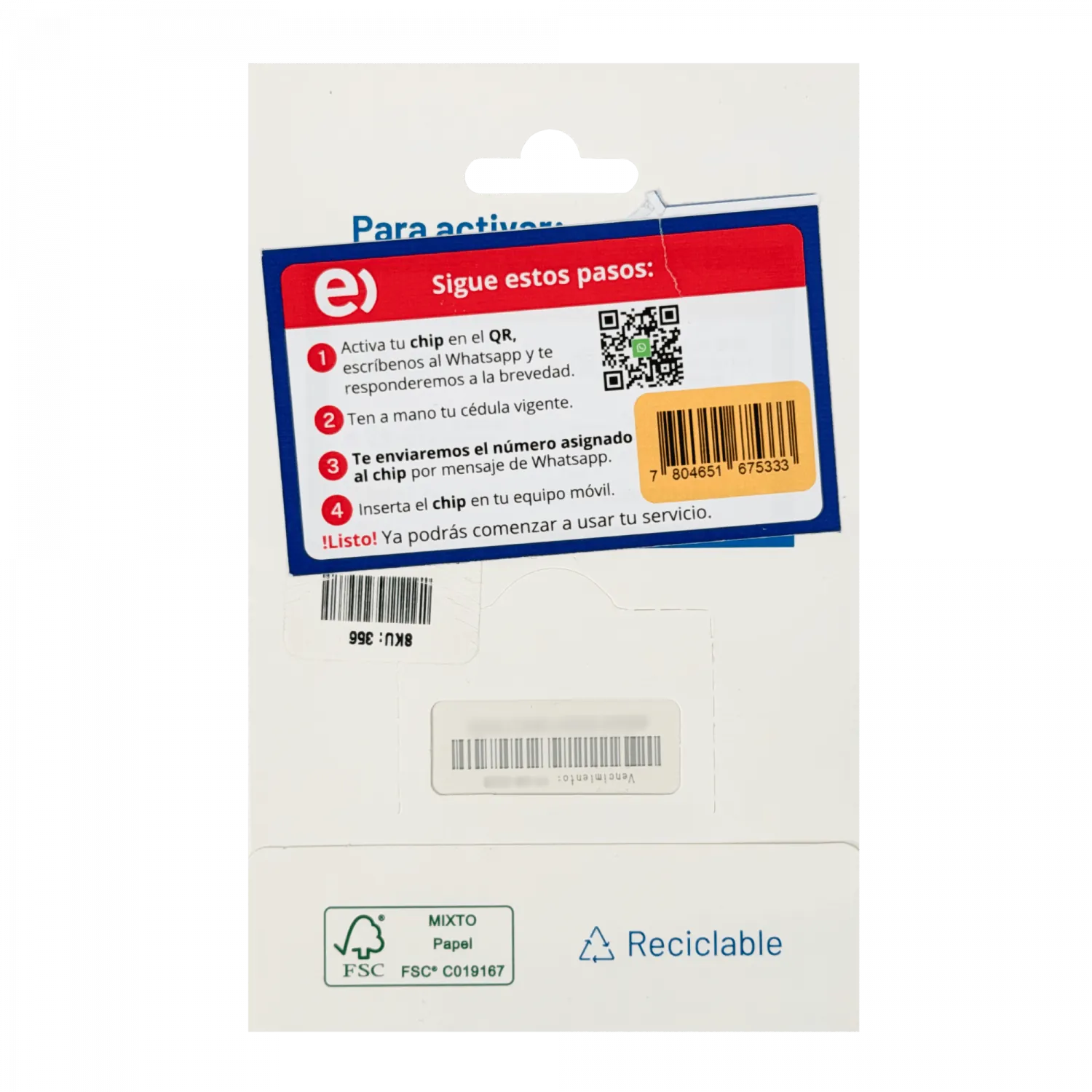 Chip ENTEL 3G/4G/5G prepago 30 minutos 1GB requiere activar subtel RUT 4