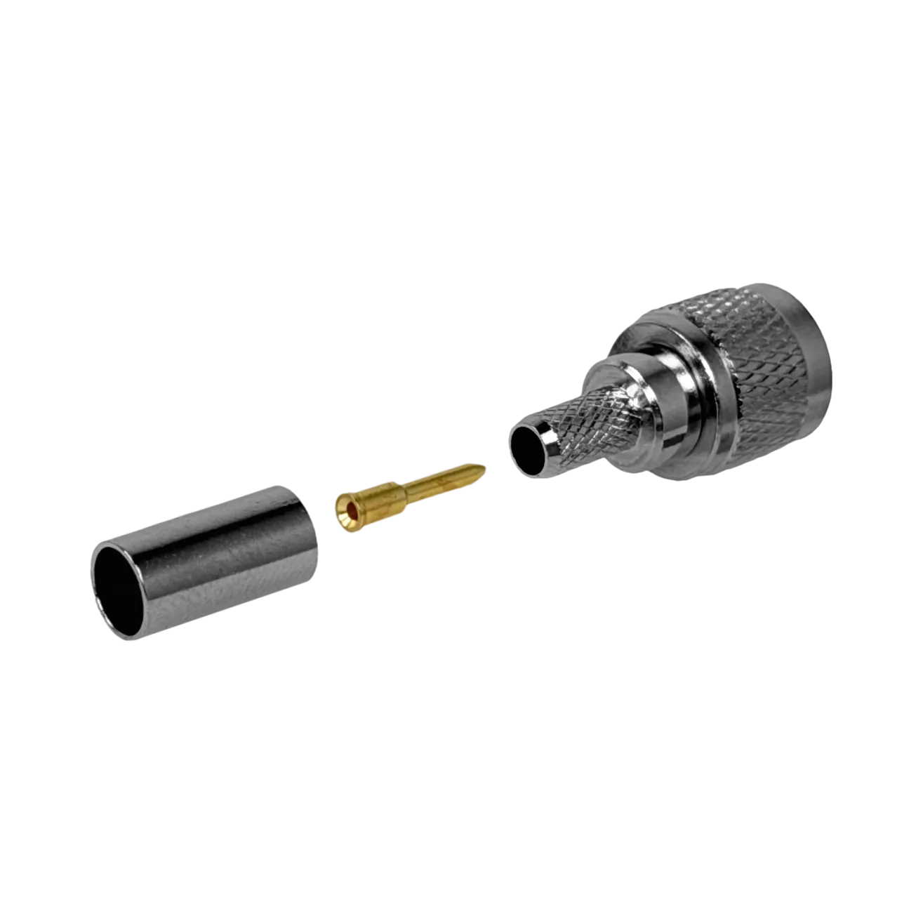 UHF-Mini Macho RG58 LMR195 Conector Crimpeable 1