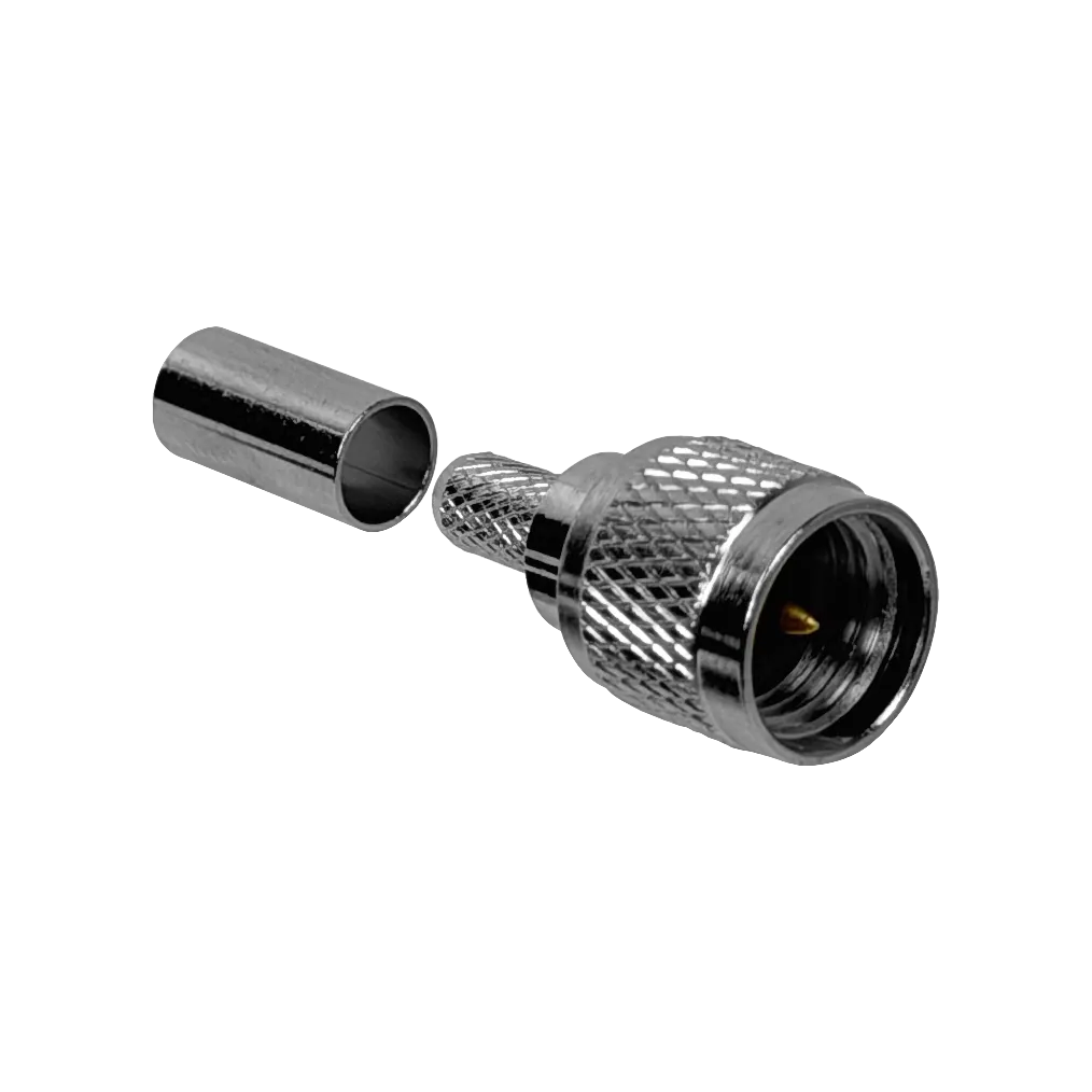 UHF-Mini Macho RG58 LMR195 Conector Crimpeable 3