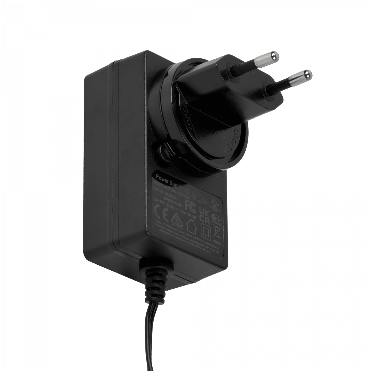 Lantek 12VDC 2,5A 30W Fuente Poder Trafo 100-240VAC 3