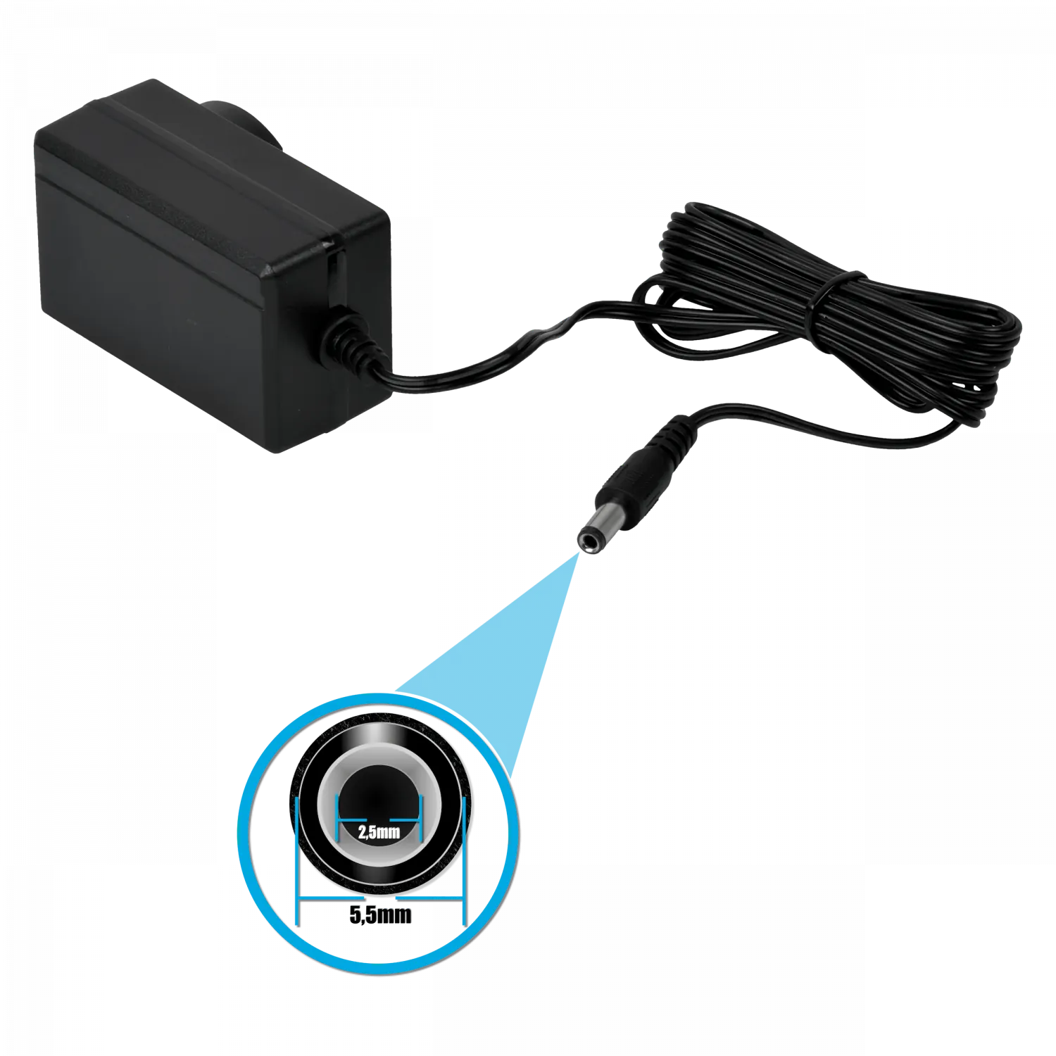 Lantek 12VDC 2,5A 30W Fuente Poder Trafo 100-240VAC 4