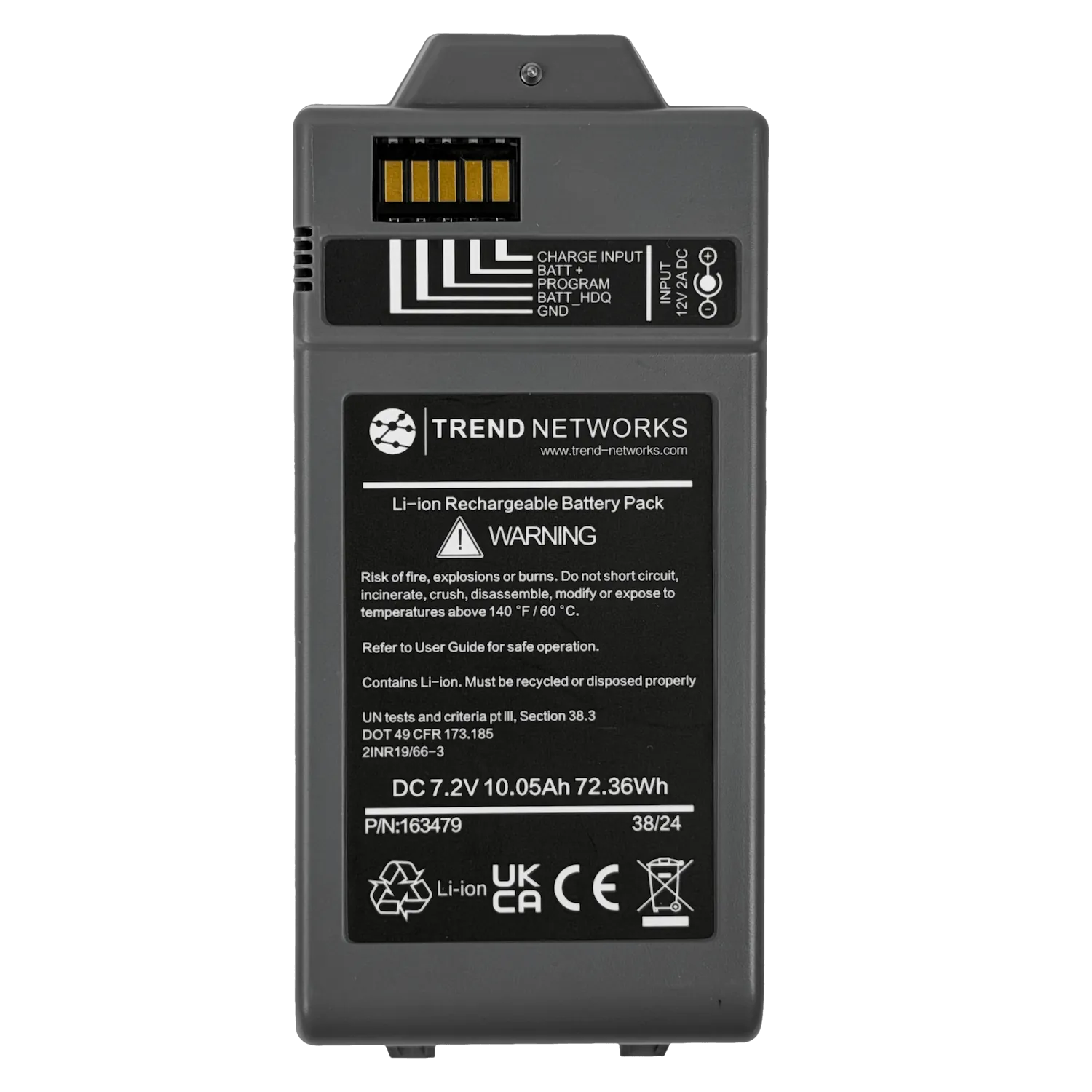 LANTEK Bateria de Litio p/LANTEK-500 7,2Vdc 10,05Ah Input 12V/2A 5