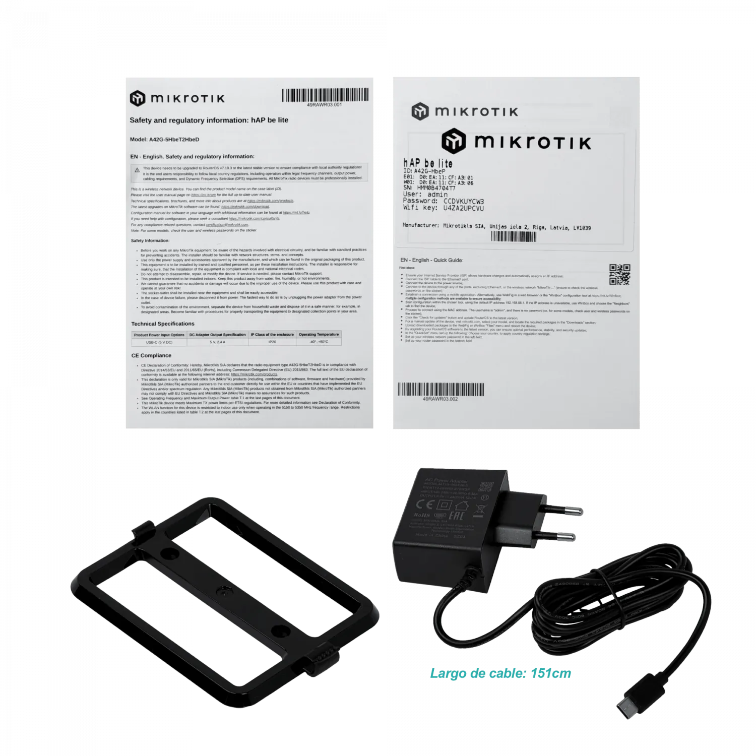 MIKROTIK WiFi7 1-2.5G 3-1000 2-950MHz 2,4/5GHz Router AP USB-C inc-5V 3