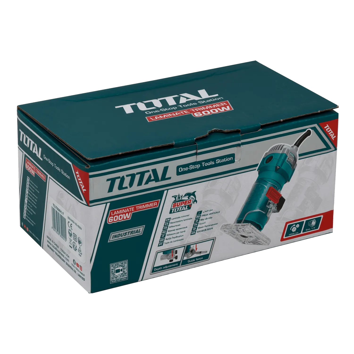 TOTAL Fresadora 600W 34500rpm 1/2-6mm Pinza industrial 4