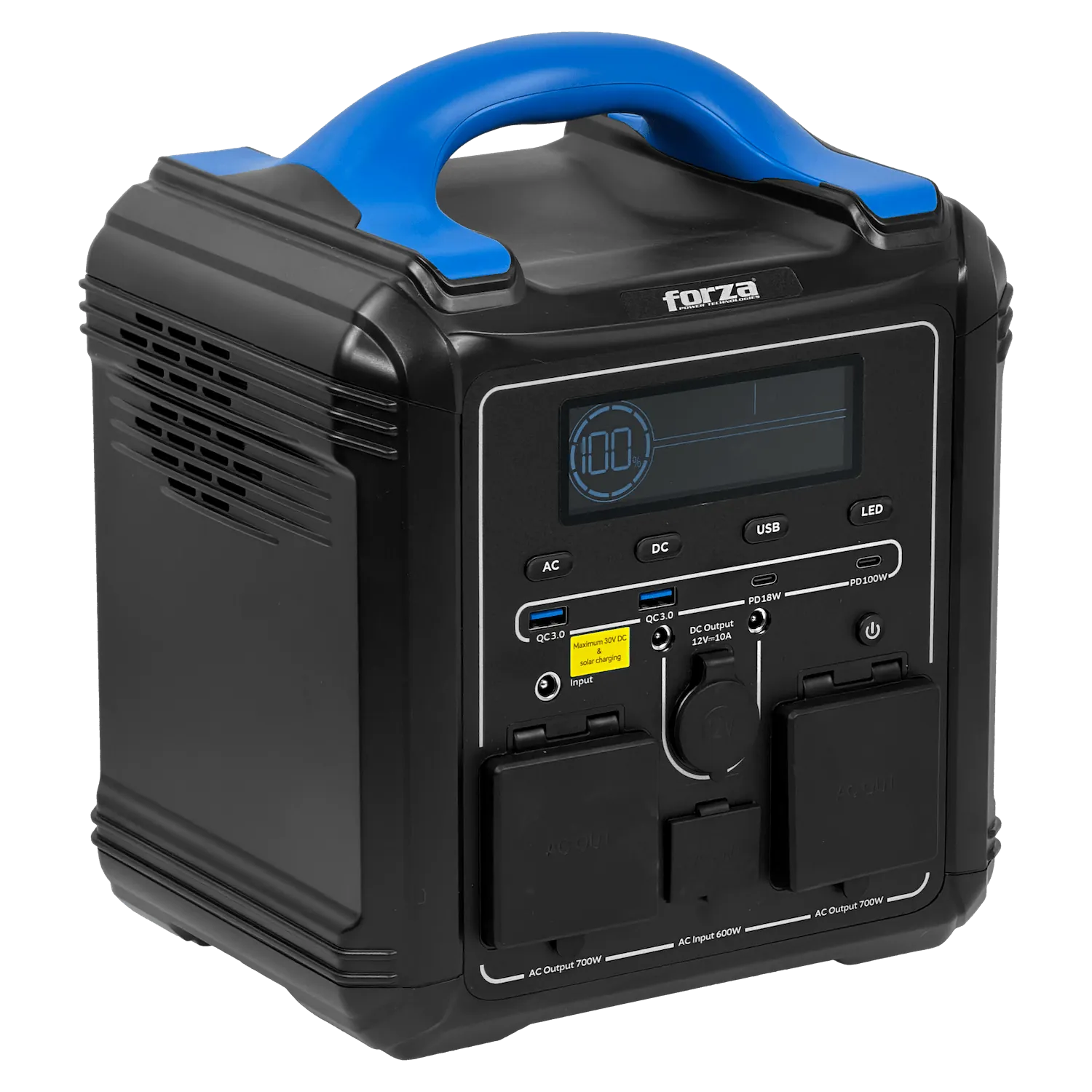 FORZA 700W Bateria Litio LMFP 551Wh Portatil inversor OndaPura MPPT 1