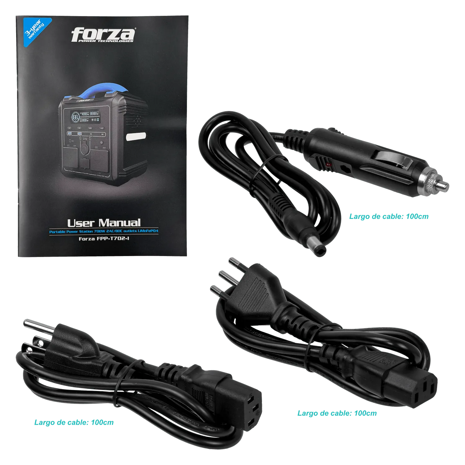 FORZA 700W Bateria Litio LMFP 551Wh Portatil inversor OndaPura MPPT 7