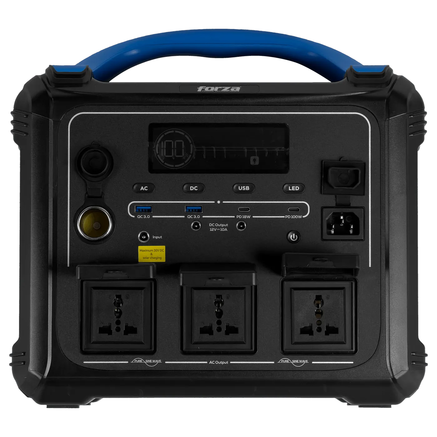 FORZA 1200W Bateria Litio LMFP 1102Wh Portatil inversor OndaPura MPPT 5
