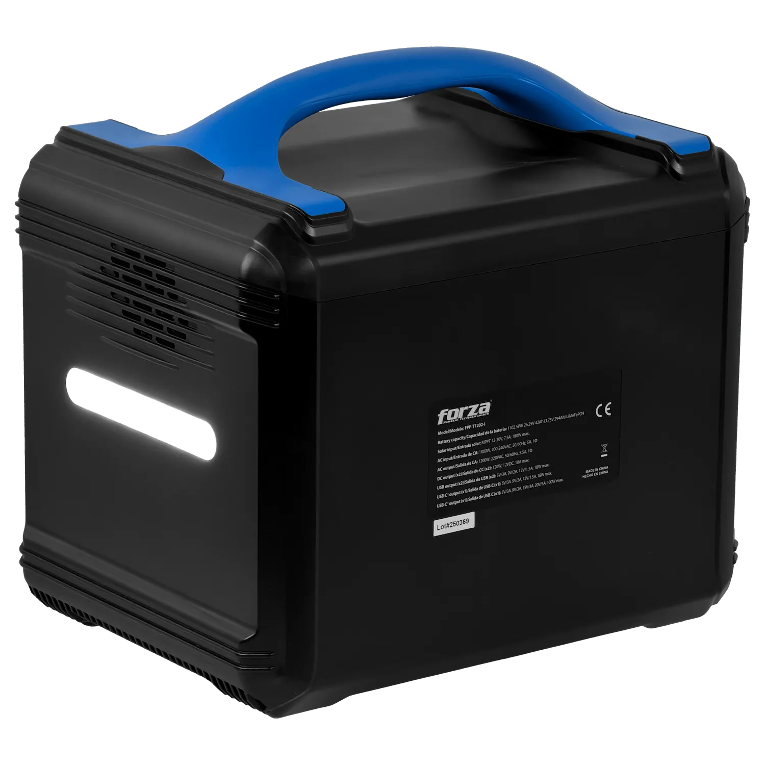 FORZA 1200W Bateria Litio LMFP 1102Wh Portatil inversor OndaPura MPPT 6