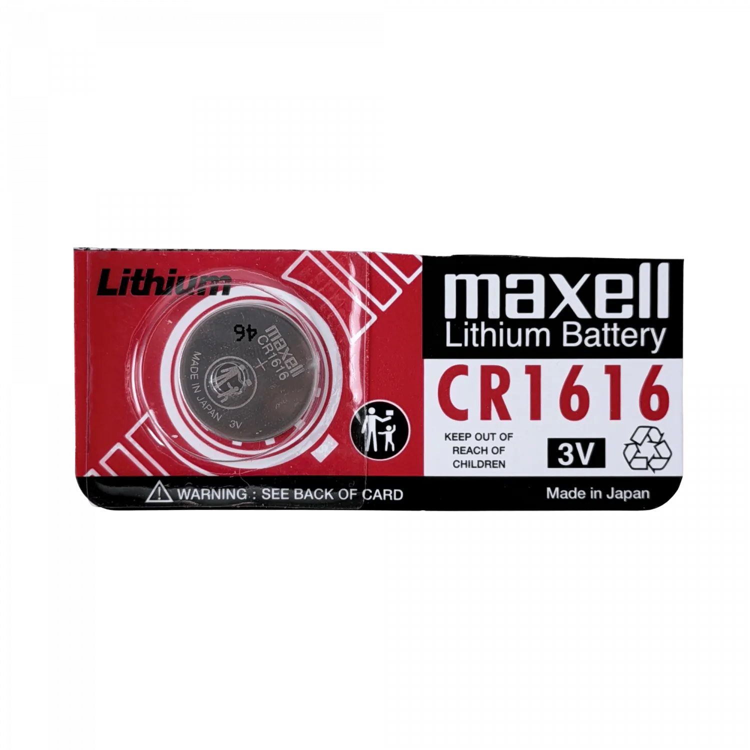 MAXELL 1,6x16mm Pila Litio Lithium Reloj 3V 1.6x16mm CR1616 1