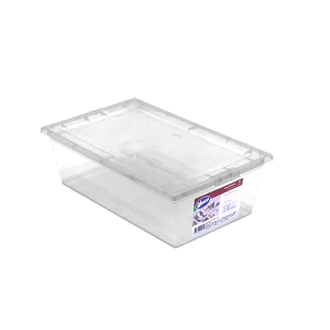 WENCO Caja c/Tapa 6Lts Transparente 21x34cm 11cm Alt Rectangular