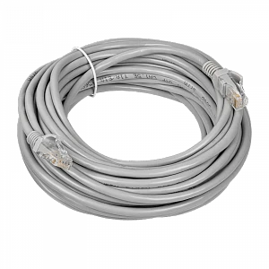Cable Patch Genérico Cat5e 10mt Gris CCA Inyectado 26AWG