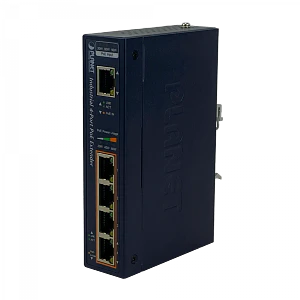 PLANET Switch 5-1000 in-60W 4-PoE-af/at Extender Riel DIN Industrial