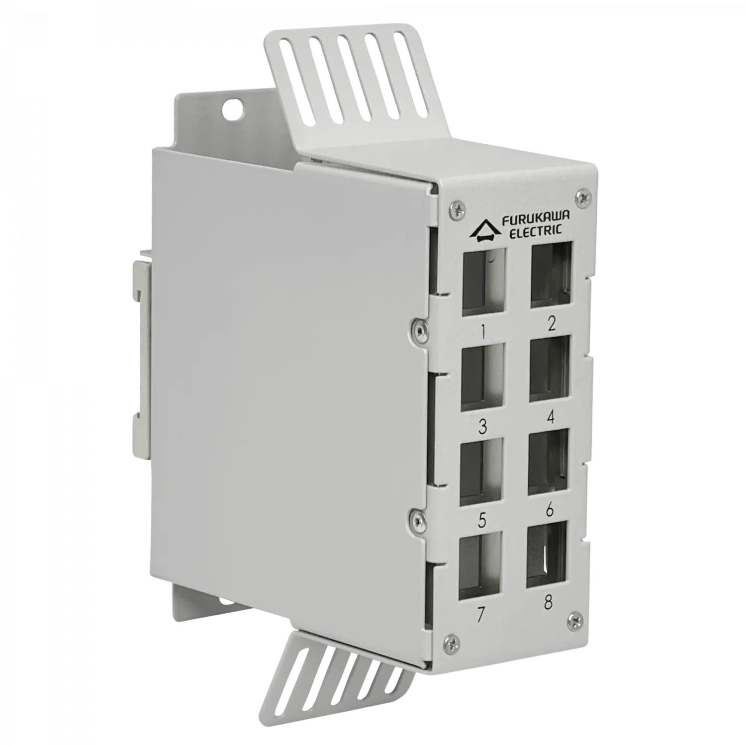 FURUKAWA Req-8-Keystone Patch Panel Riel Din Vacio Metal 8P 35150333 1