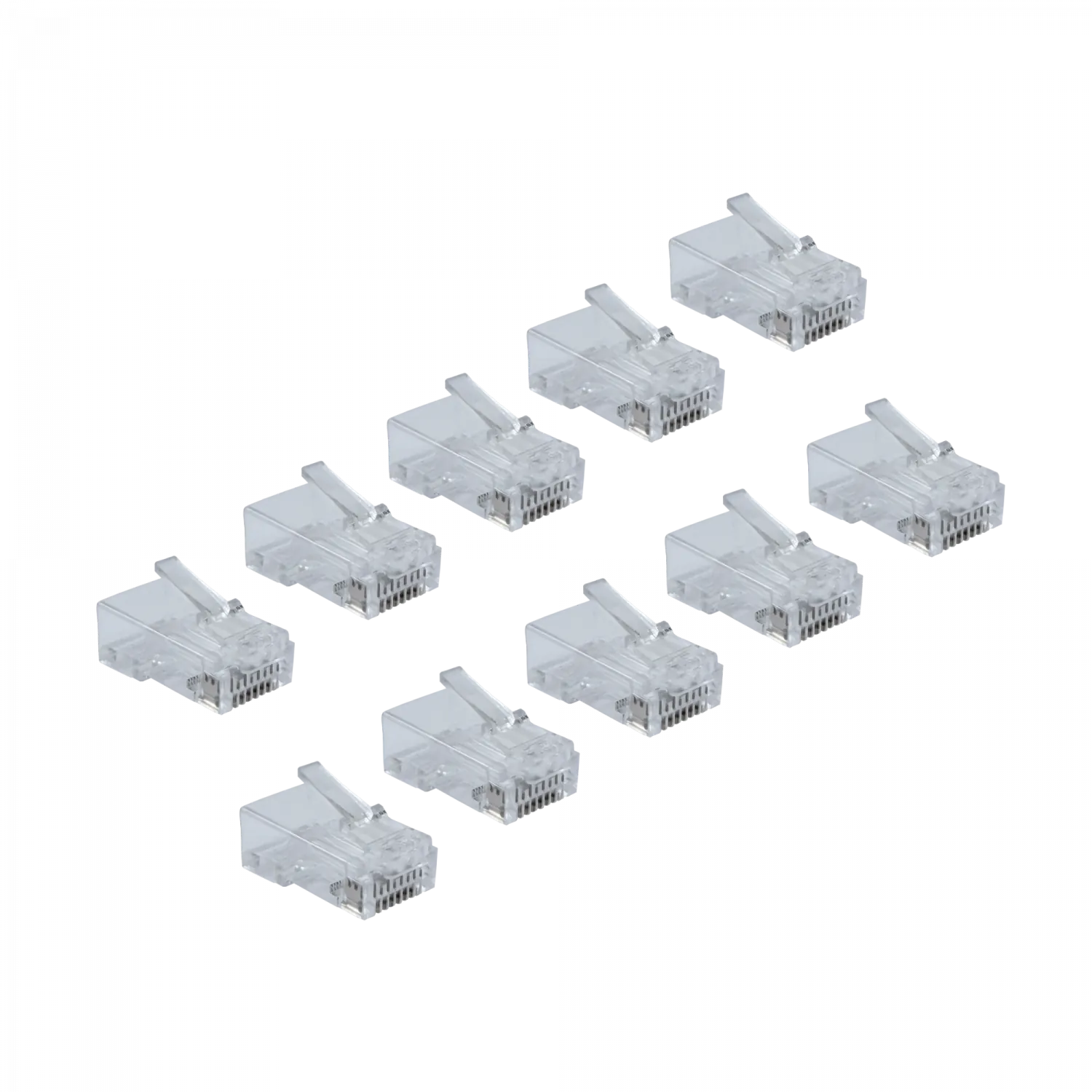 10-unids Sin guia p/Unifilar Cat6 UTP Conector RJ45 1