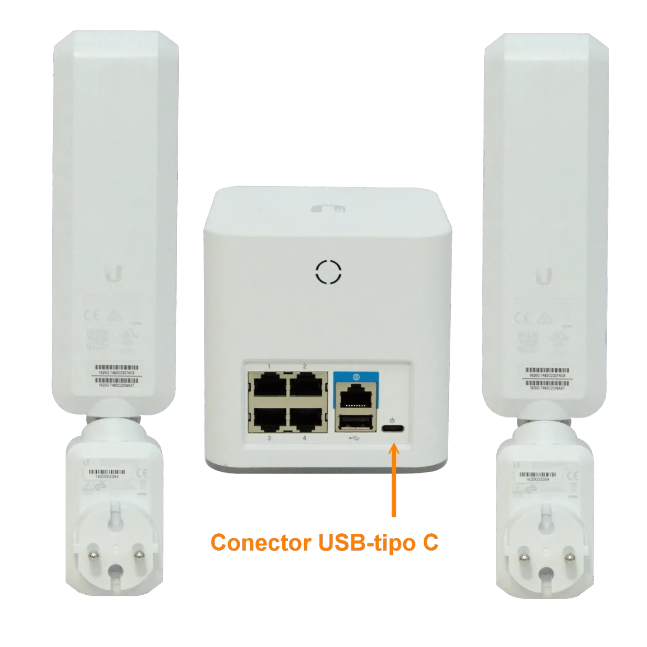 Pack de 2, Sistema Mesh Wi-Fi 5 en Malla AmpliFi Mesh de Ubiquiti - Router y 2 Extensores 2