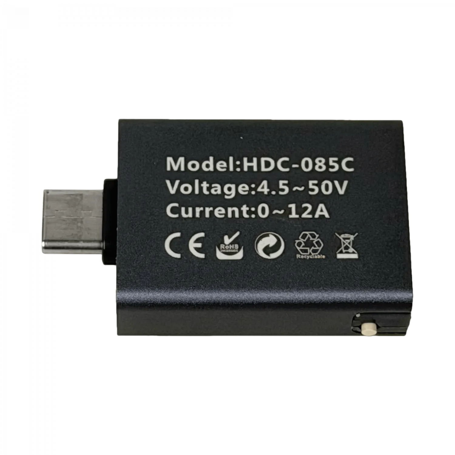 Tester mWh mAh Digital USB-C 4,5-50VDC 0-12Ampere 0-600Wats 1-CM 1-CH 3