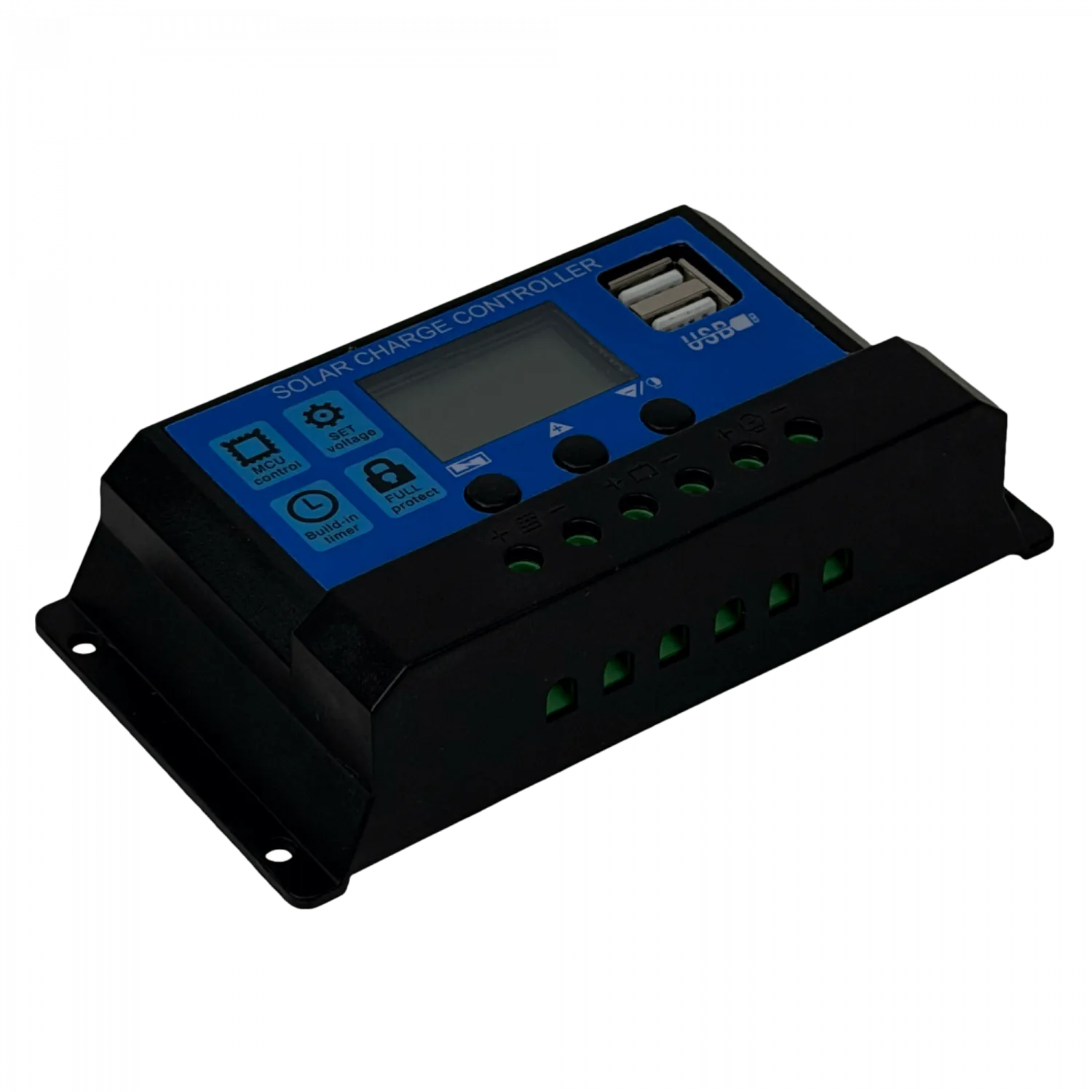 Regulador Carga PWM MPPT Solar 2-USB-A 12V/24V 60A FV-50V 1