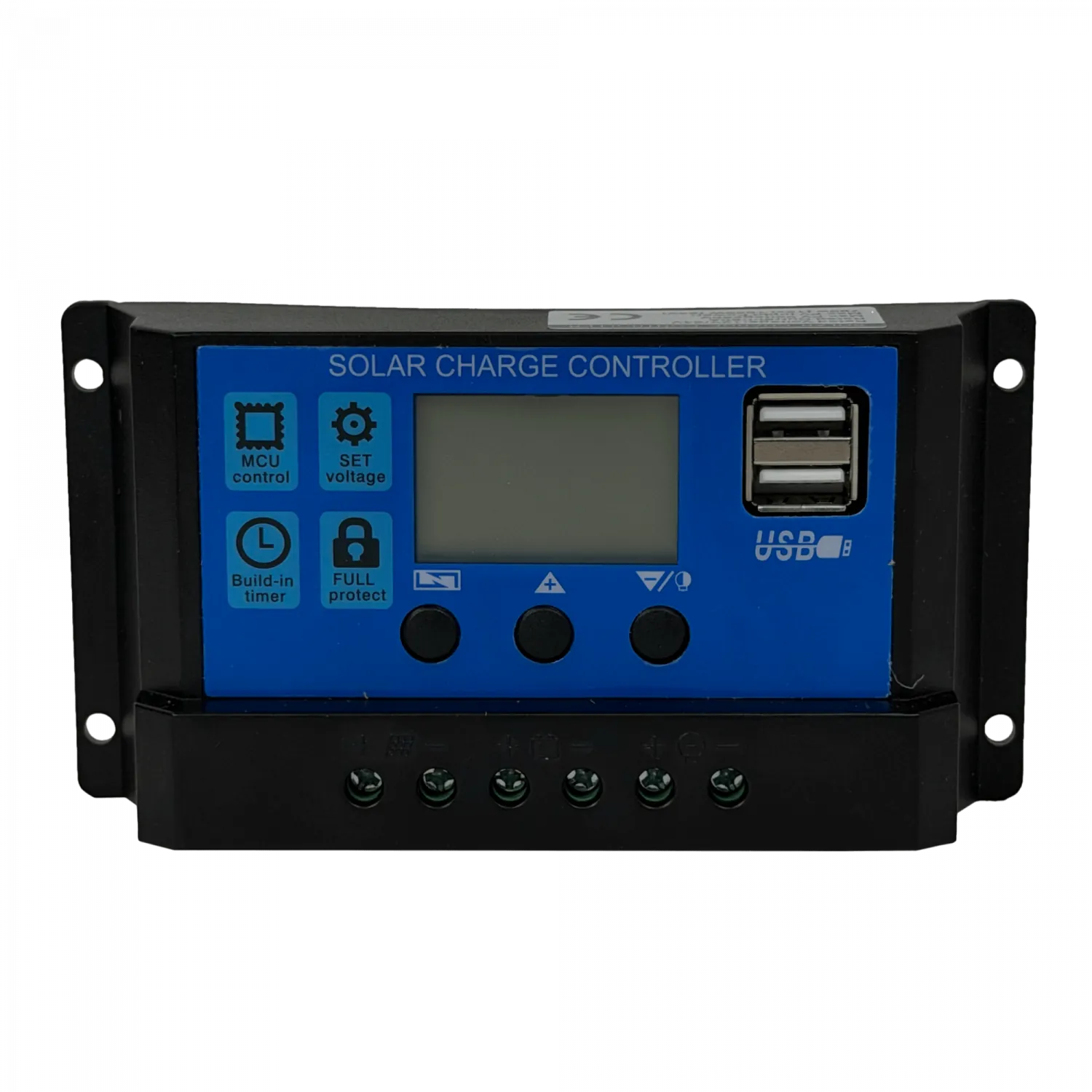 Regulador Carga PWM MPPT Solar 2-USB-A 12V/24V 60A FV-50V 5