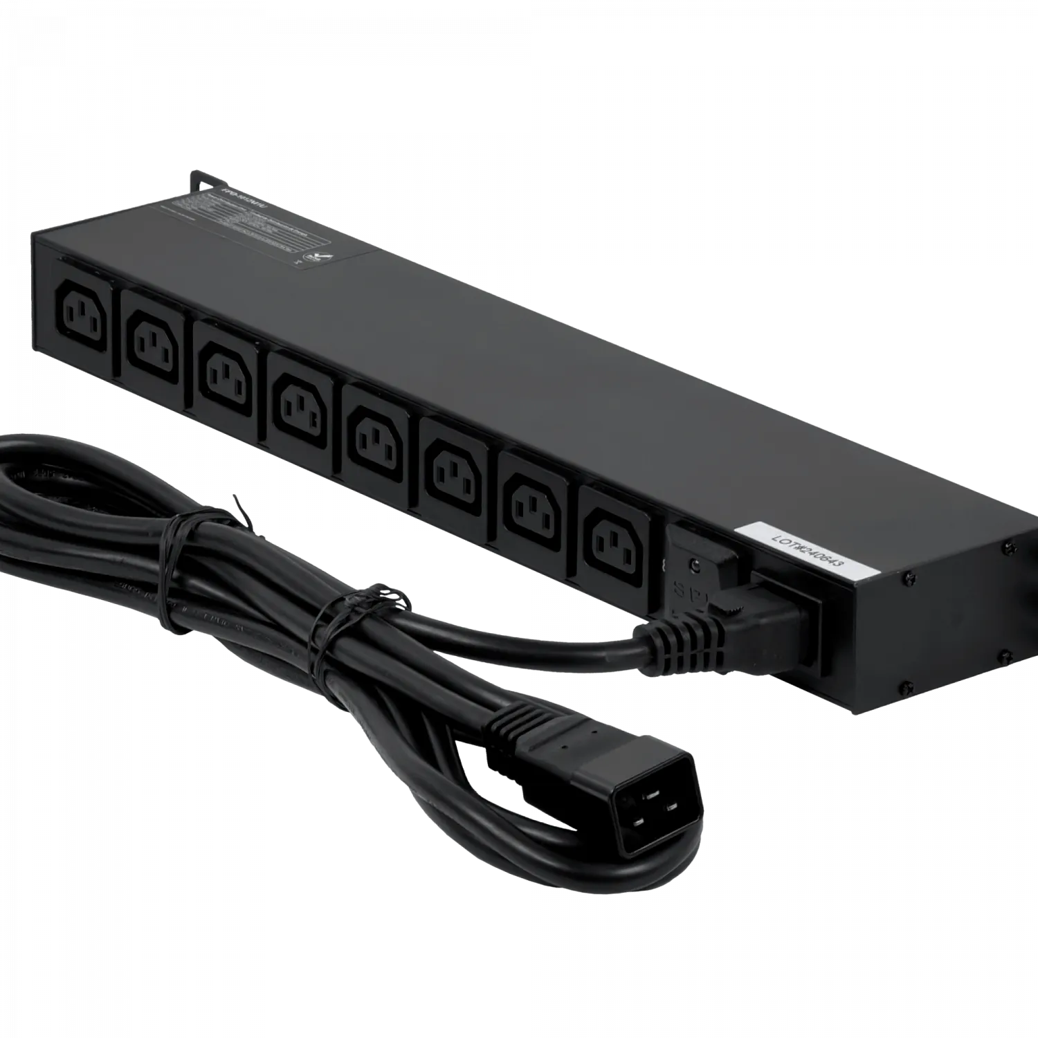 FORZA PDU 16A 4000W 8 Enchufes 8-C13 2-C20 16A Mide/Volt-Amp Rack 1U 3