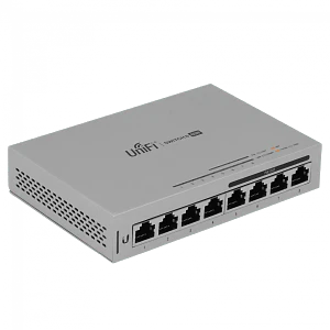 Switch Gestionado UniFi US-8-60W de Ubiquiti - 8 Puertos Gigabit, 4 Puertos PoE 802.3af, 60W