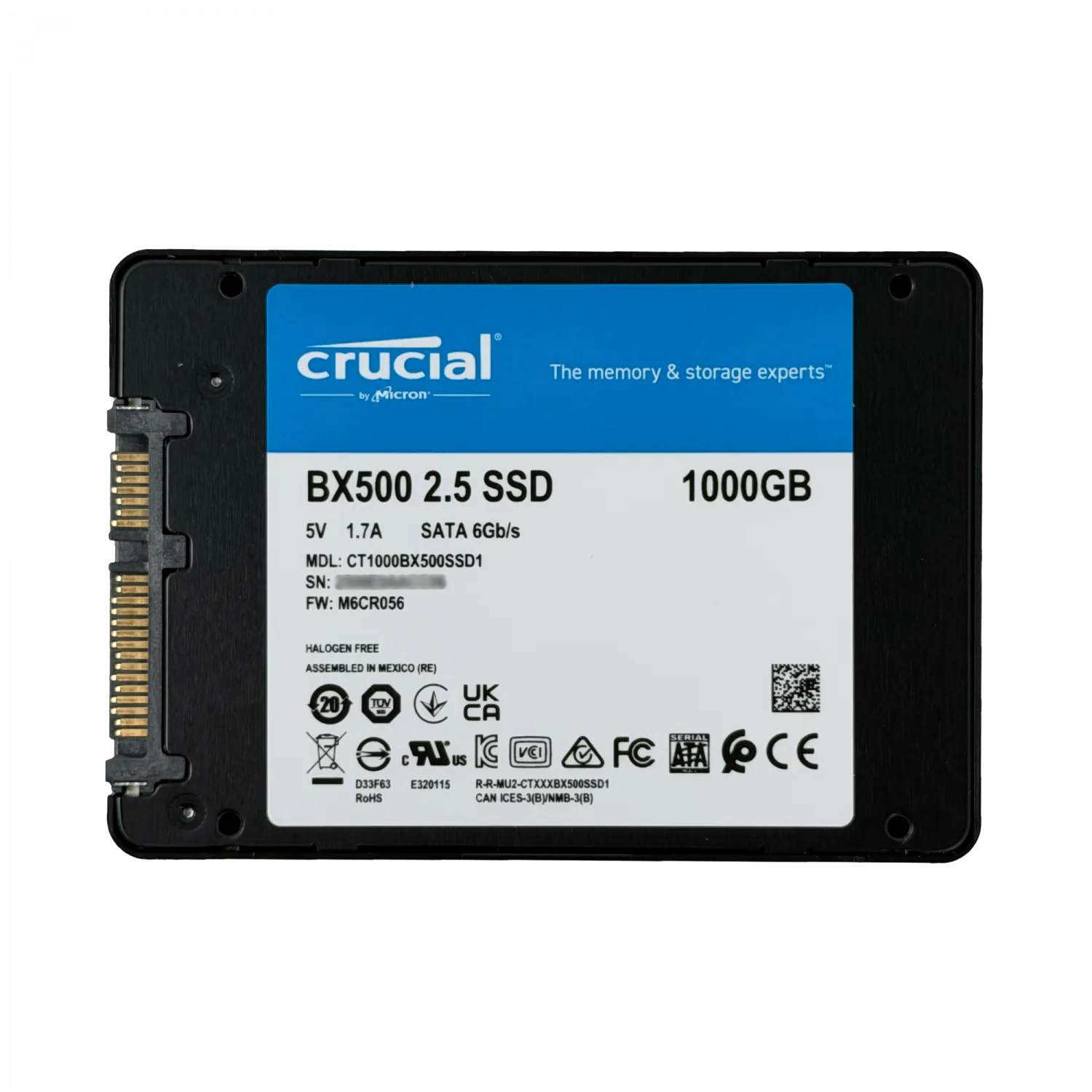 CRUCIAL 1TB Sata3 2.5 7mm 540mb/s 6Gb/s SSD Disco Duro Solido 4