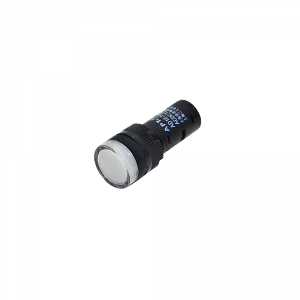 Luz piloto LED blanco 12VDC/AC 15mm diámetro 19mm cabeza 45mm altura