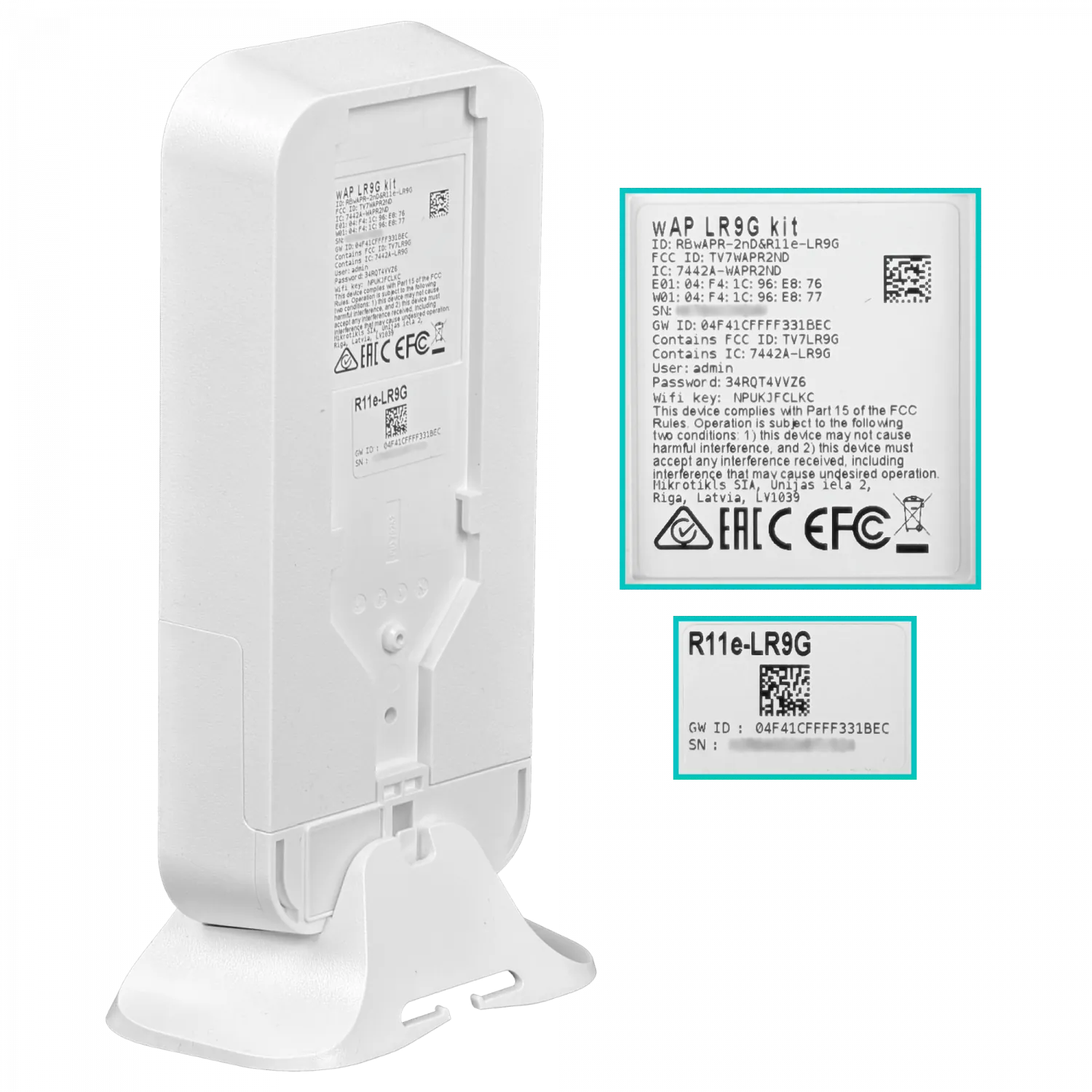 MIKROTIK Lora 902-928MHz 1 Sim u.FL Ext 2,4GHz 22dBm 2x2-2dBi 1-100 3