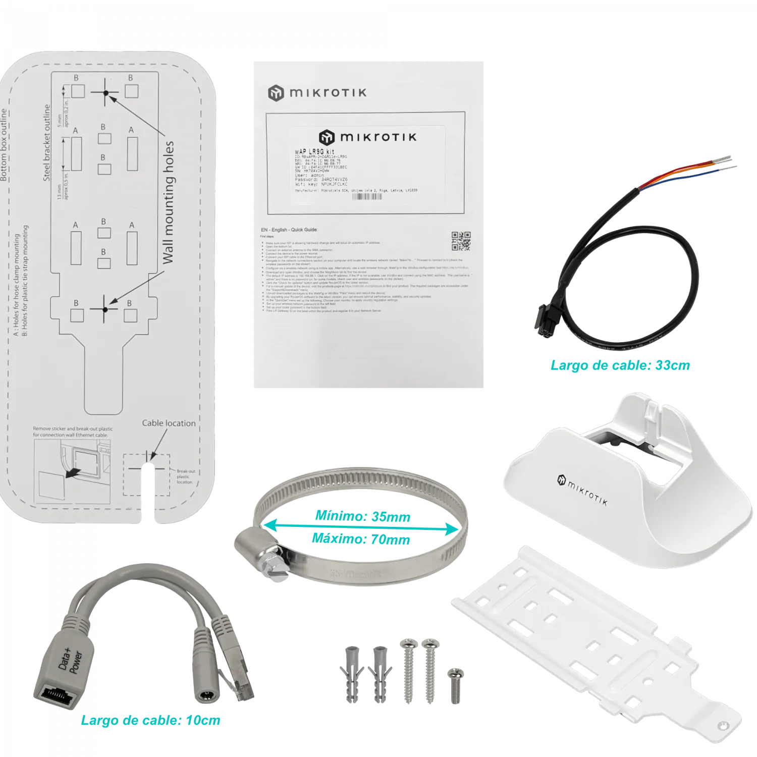 MIKROTIK Lora 902-928MHz 1 Sim u.FL Ext 2,4GHz 22dBm 2x2-2dBi 1-100 8