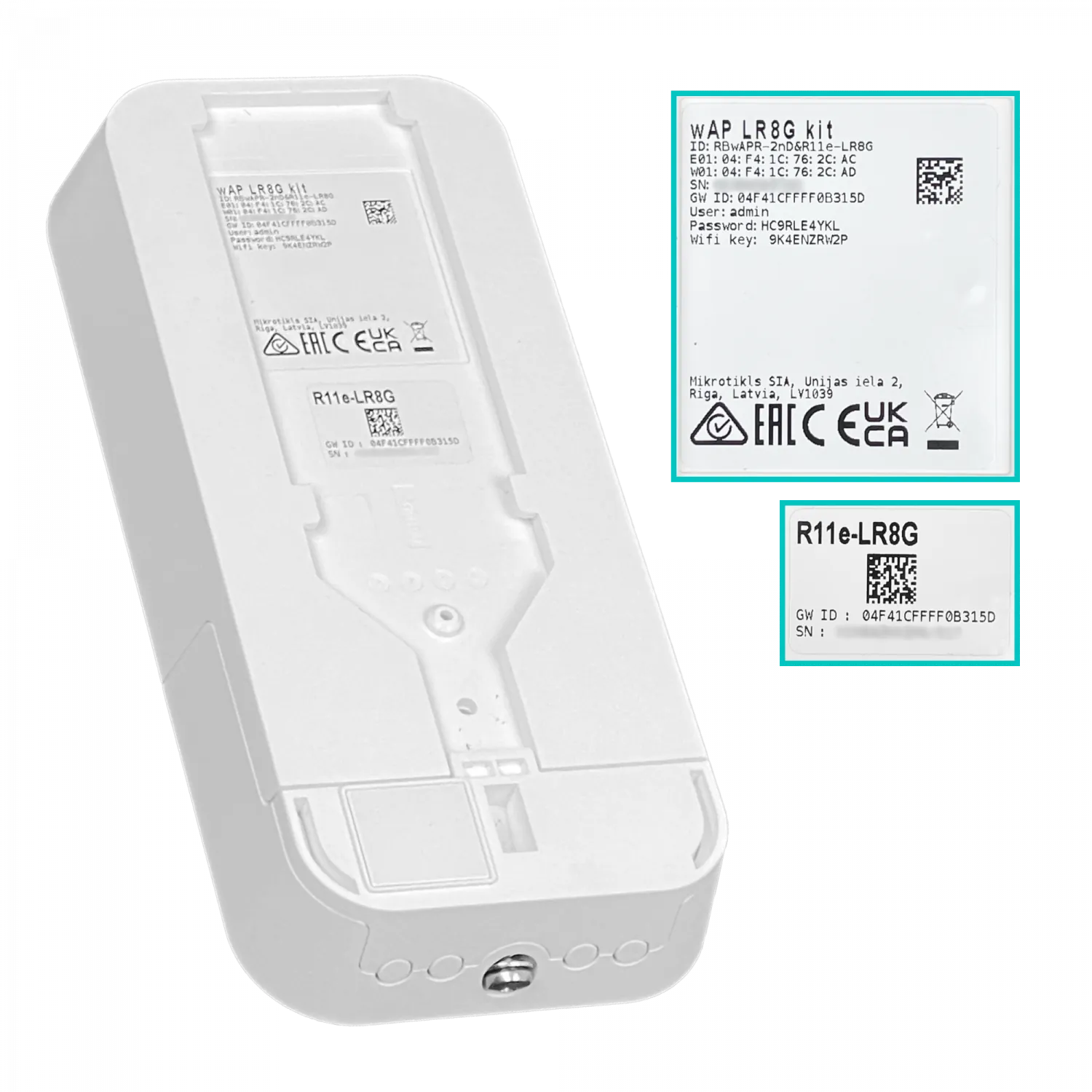 MIKROTIK 863-870MHz 2,4GHz 2dBi .SMA-H GPS 1-100 L4 inc-24Vdc 1-SIM 5