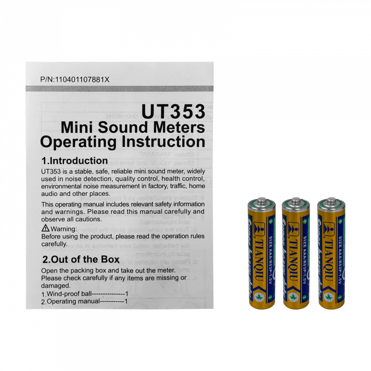UNI-T Medidor Ruido 30-130dB +1,5dB LCD inc-3xAAA UT353 2