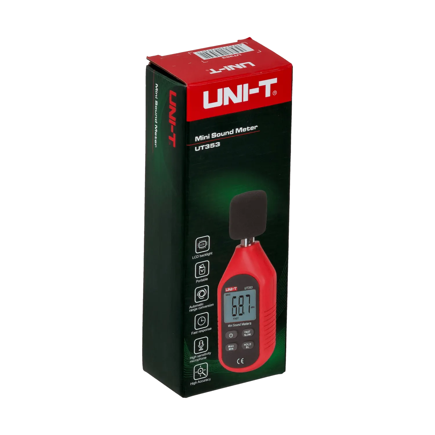 UNI-T Medidor Ruido 30-130dB +1,5dB LCD inc-3xAAA UT353 6