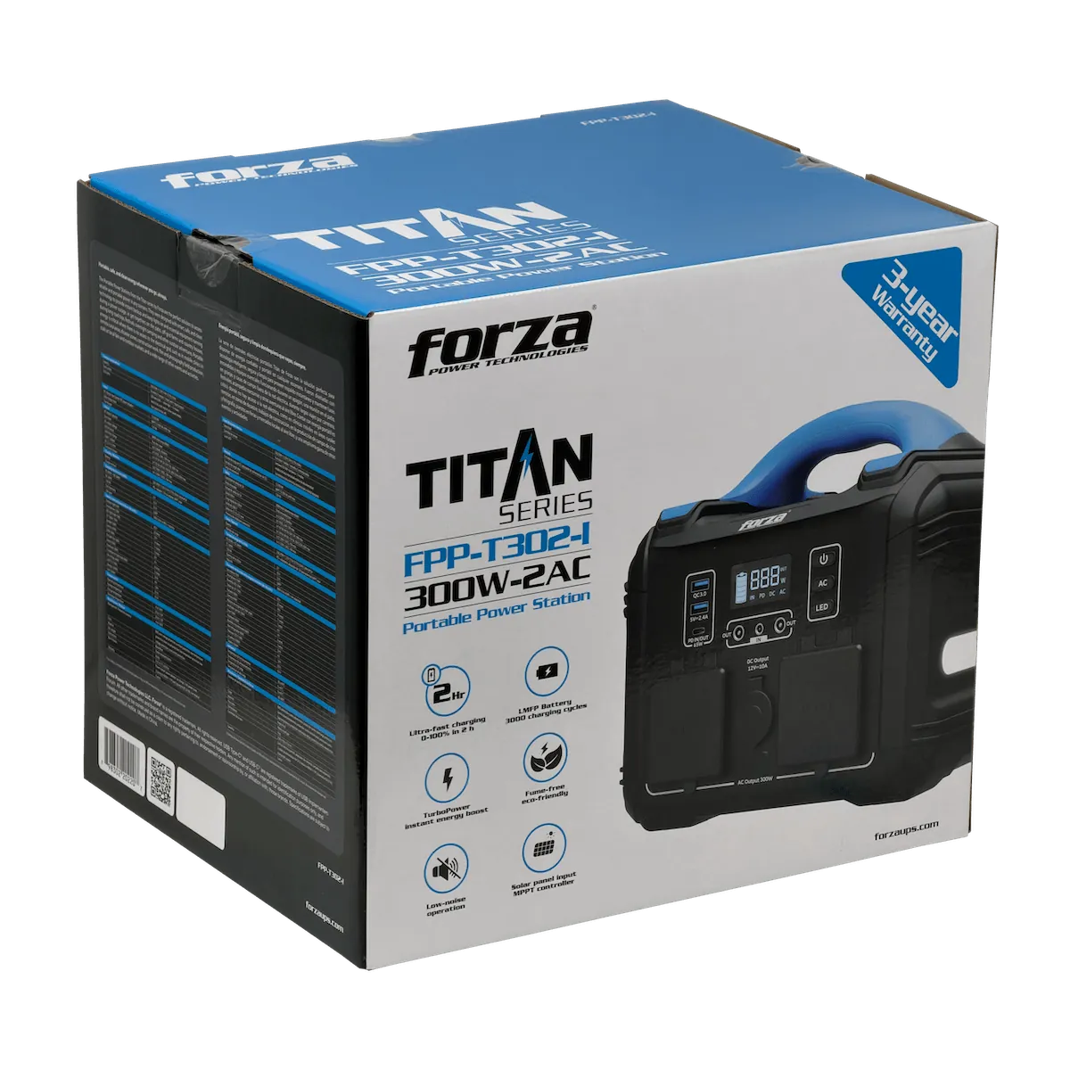 FORZA 300W Bateria Litio LMFP 236Wh Portatil inversor OndaPura MPPT 6