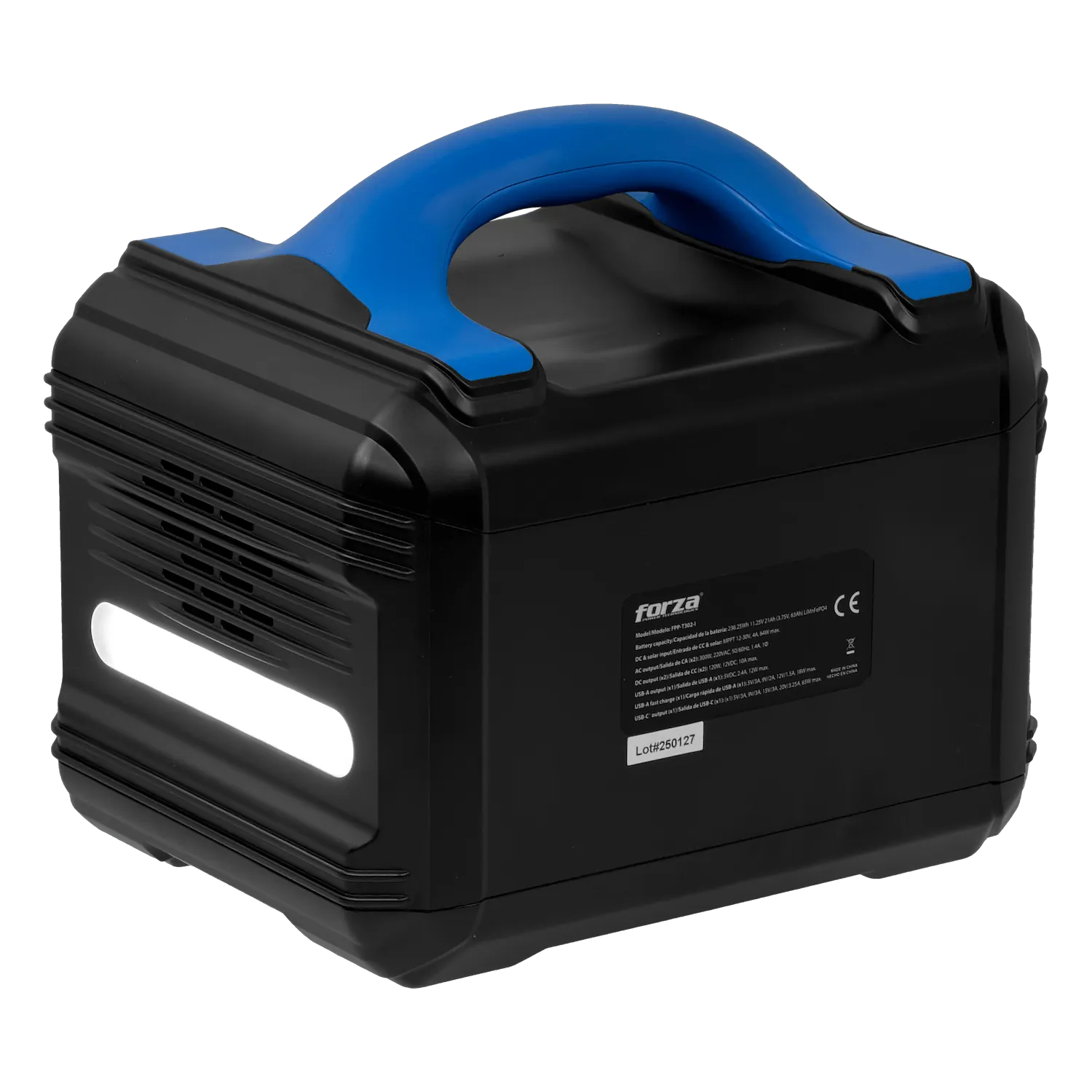 FORZA 300W Bateria Litio LMFP 236Wh Portatil inversor OndaPura MPPT 7