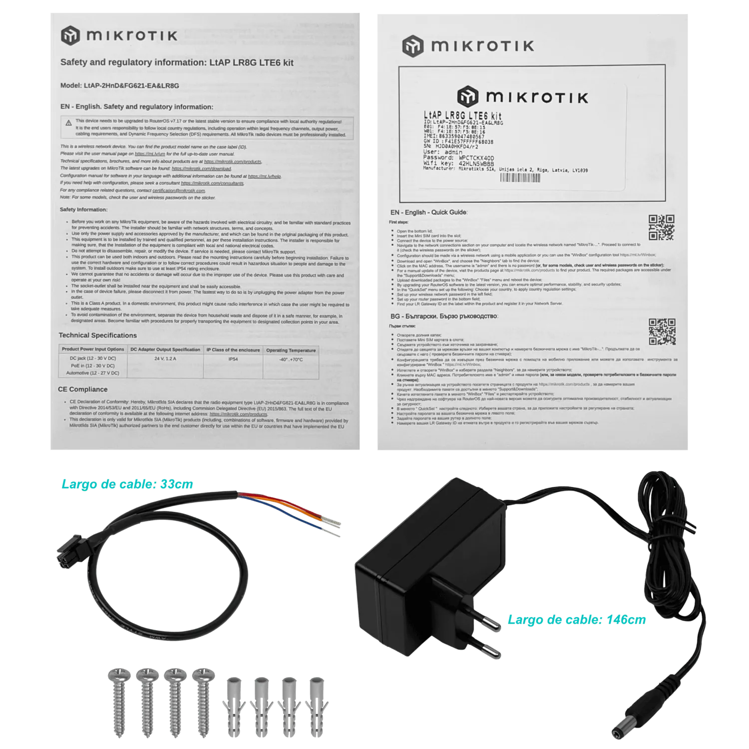MIKROTIK R8+LTE6 3 Sim GPS WiFi-2,4GHz 2x2-2,5dBi 1-1000 RouterOS-L4 7