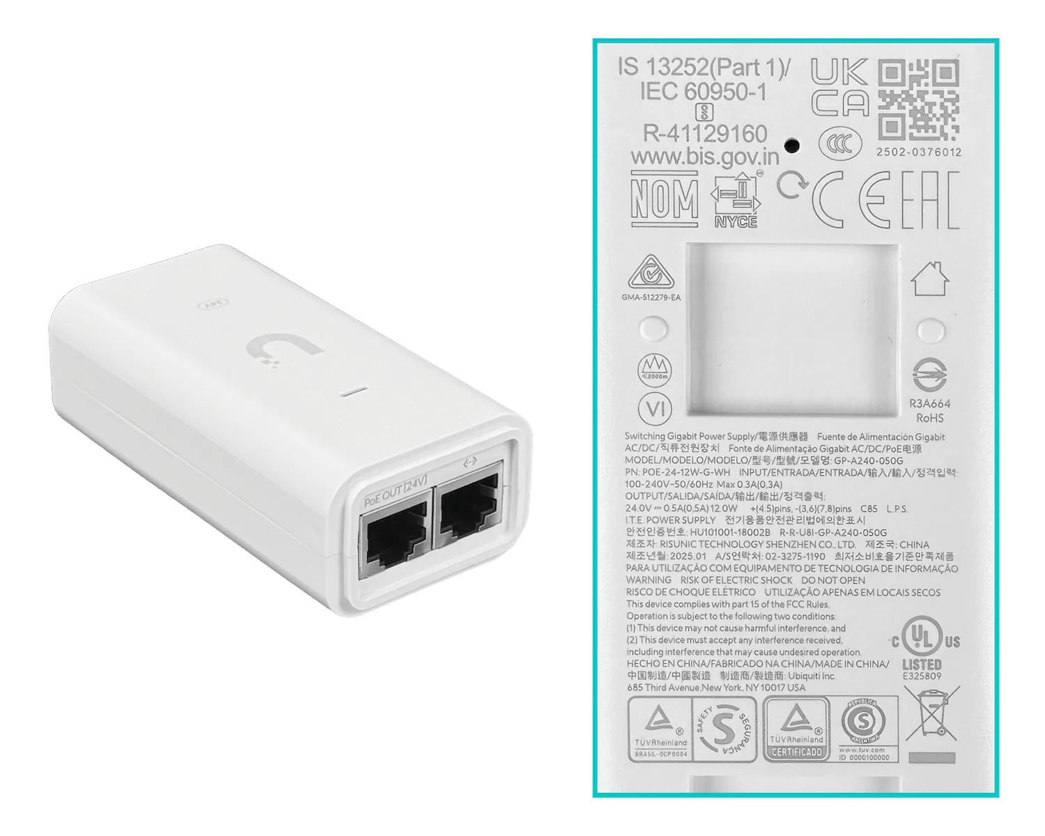 UBIQUITI GPON ONU 1-2500 1-SC/APC SM B+ 20km inc-PoE24V 2