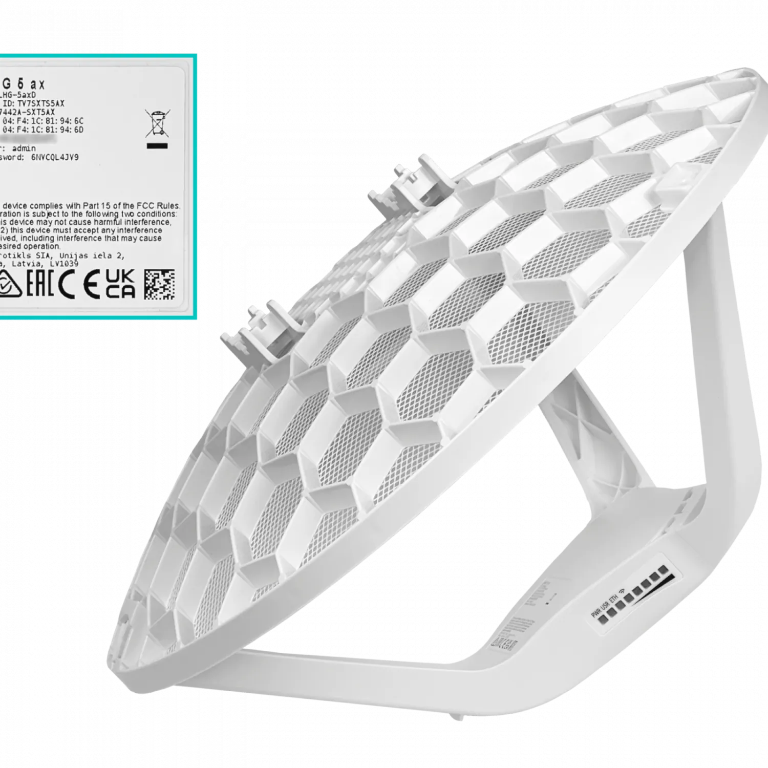MIKROTIK 24dBi Grilla 5GHz 1-1000 L3 391mm Diam inc24V 8