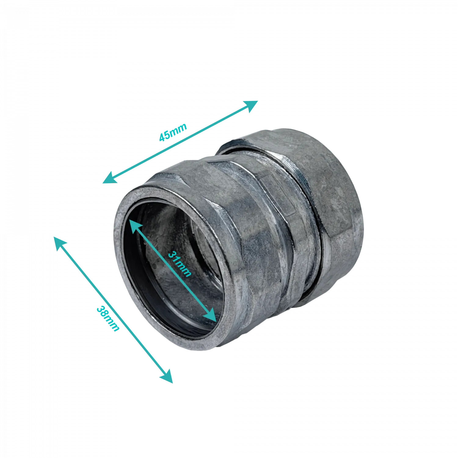 Copla de Compresion Acero Galvanizado para Conduit EMT 32,0mm 32mm 4