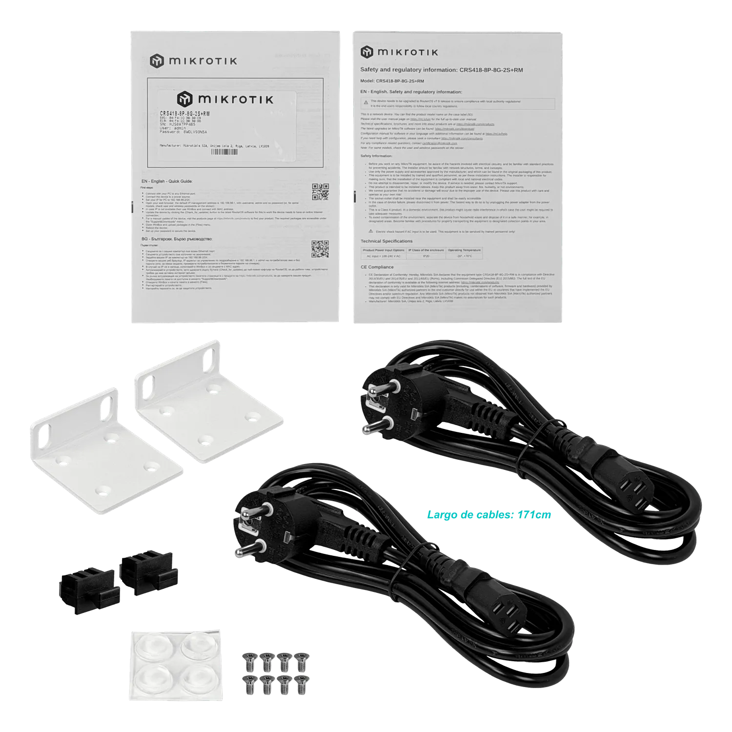 MIKROTIK 17-1000(8-PoE+) 2-SFP+ USB L2/L3 Rack 2-220VAC Switch 3