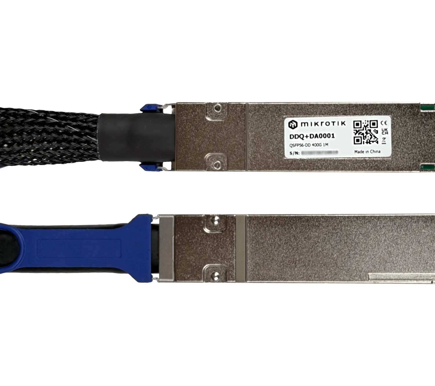 Cable DAC Mikrotik DDQ+DA0001 QSFP-DD 400G 1m Cobre 30AWG Backbone 2