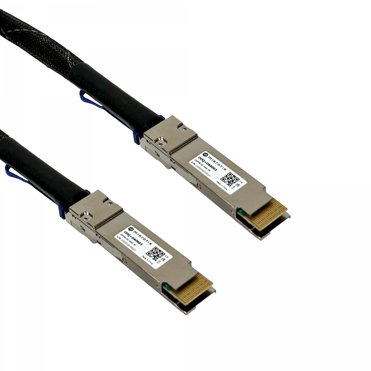 Cable DAC Mikrotik DDQ+DA0001 QSFP-DD 400G 1m Cobre 30AWG Backbone 3