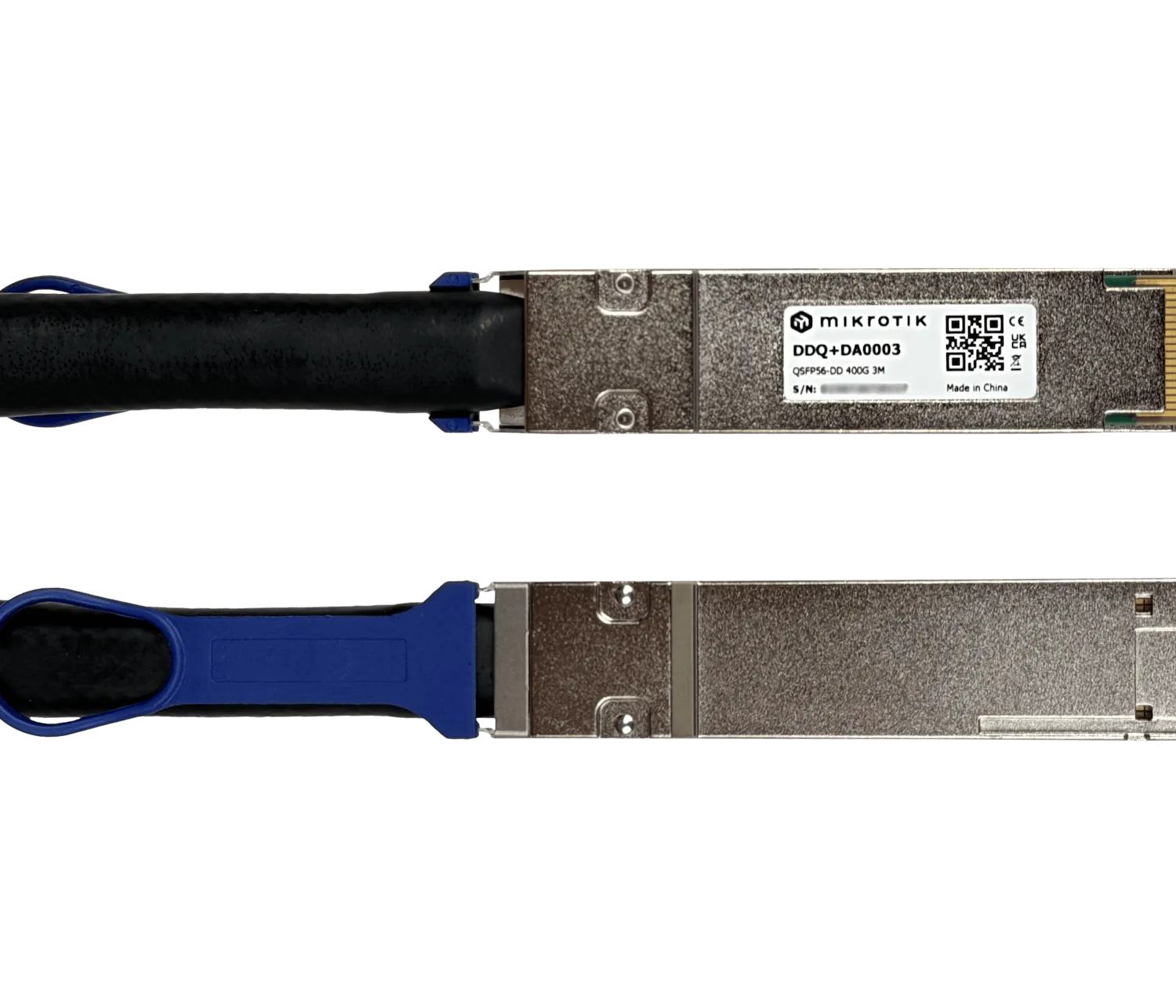 Cable DAC Mikrotik DDQ+DA0003 QSFP-DD 400G 3m Cobre 26AWG Backbone 2