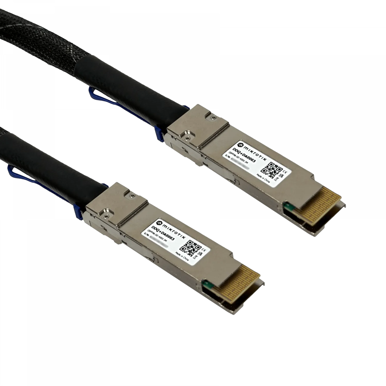 Cable DAC Mikrotik DDQ+DA0003 QSFP-DD 400G 3m Cobre 26AWG Backbone 3