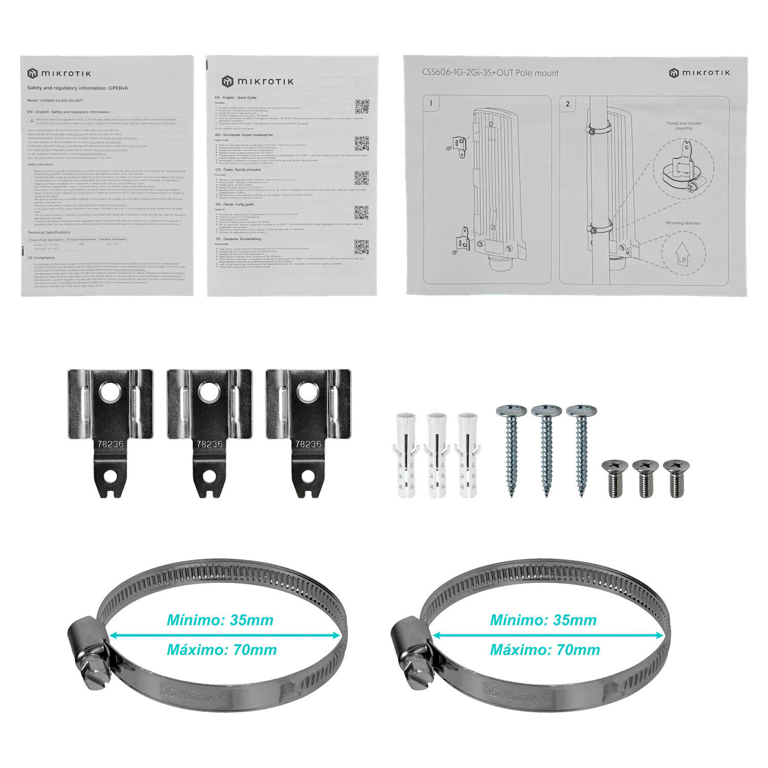 MIKROTIK 1-1000-in 2-1000-out 3-SFP+ in-12-57Vdc Out-12-57Vdc Switch 5