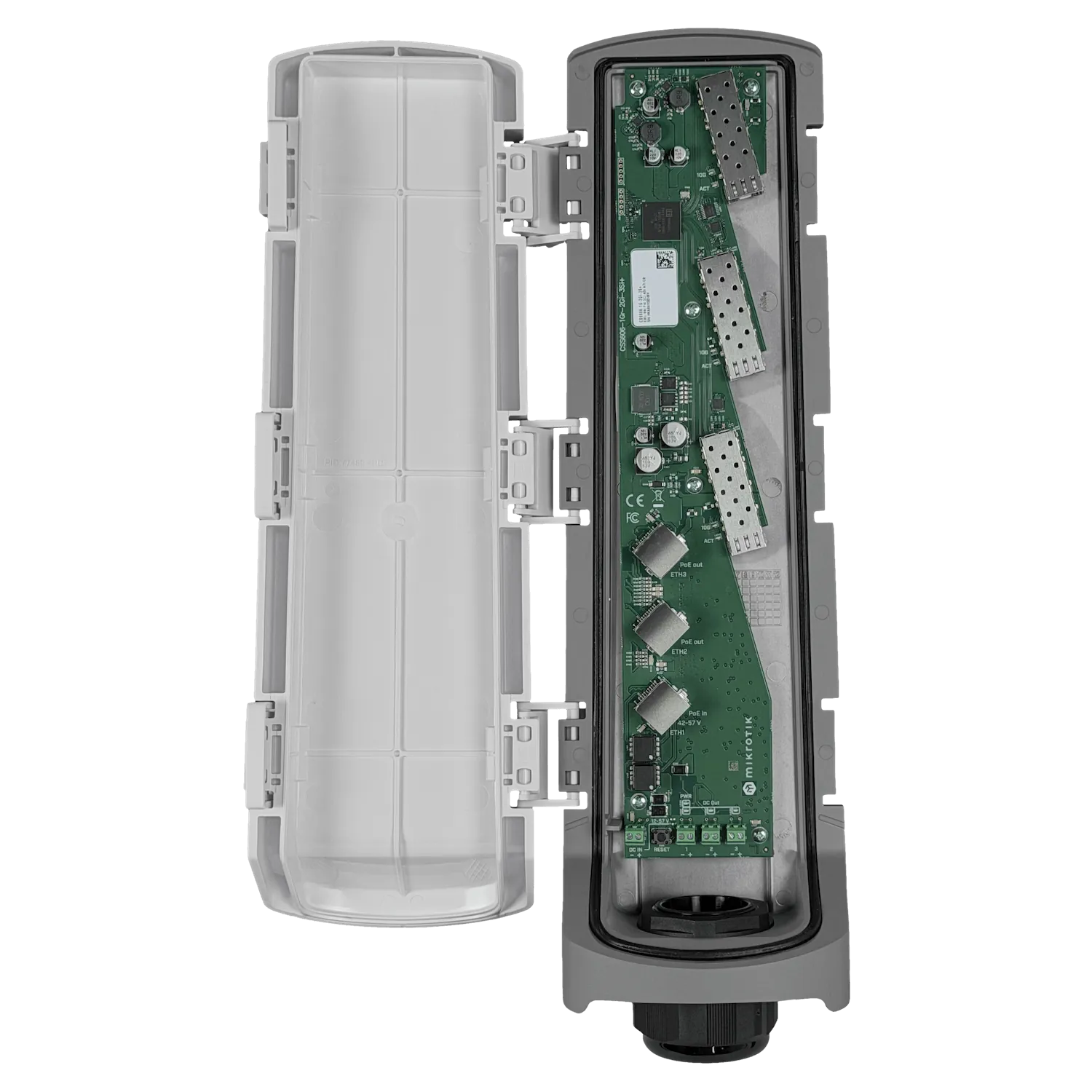 MIKROTIK 1-1000-in 2-1000-out 3-SFP+ in-12-57Vdc Out-12-57Vdc Switch 6