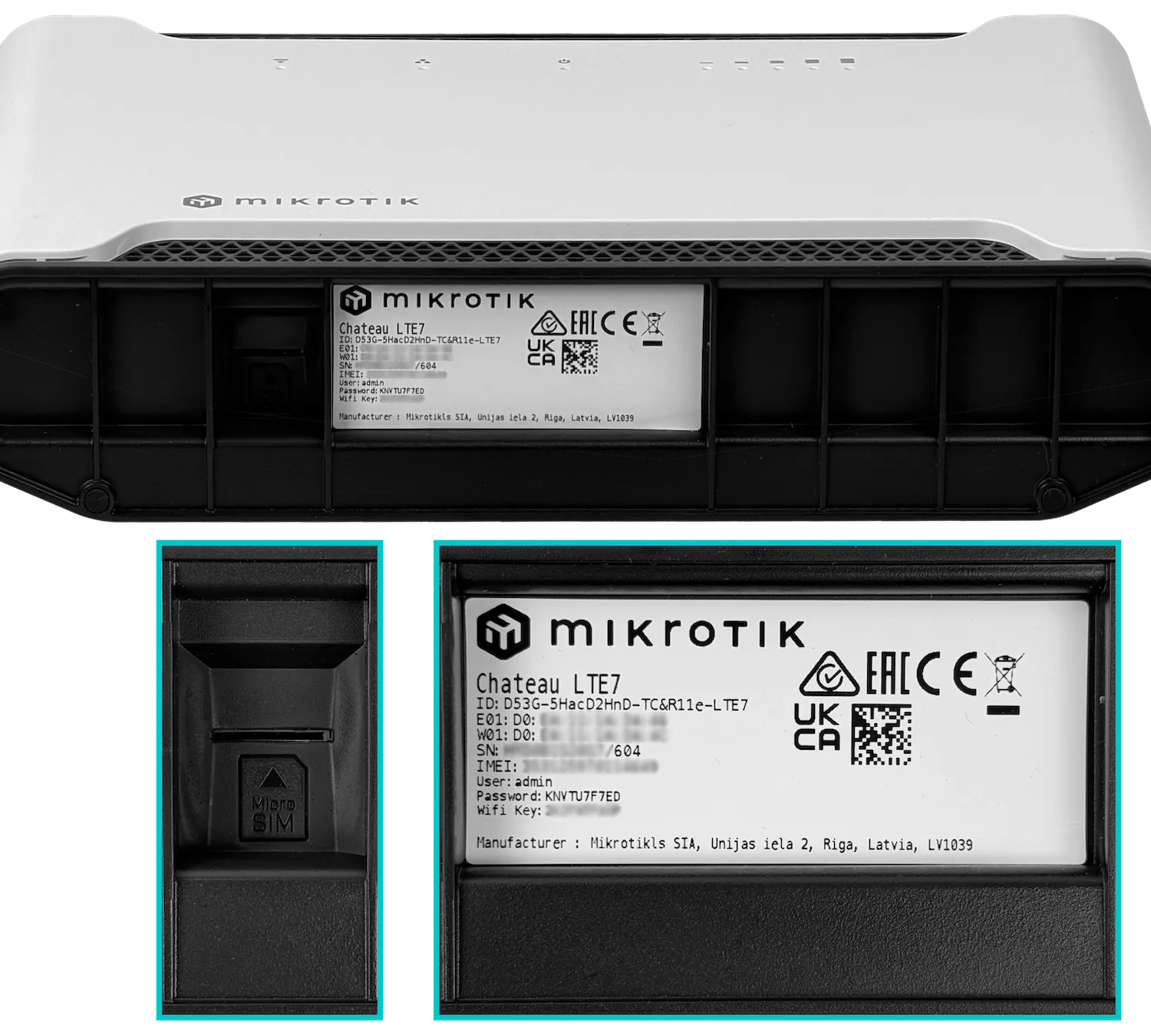 MIKROTIK 4G CAT7 5-1000 Sim USB L4 2,4/5GHz inc24V D53G-5HACD2HND 6
