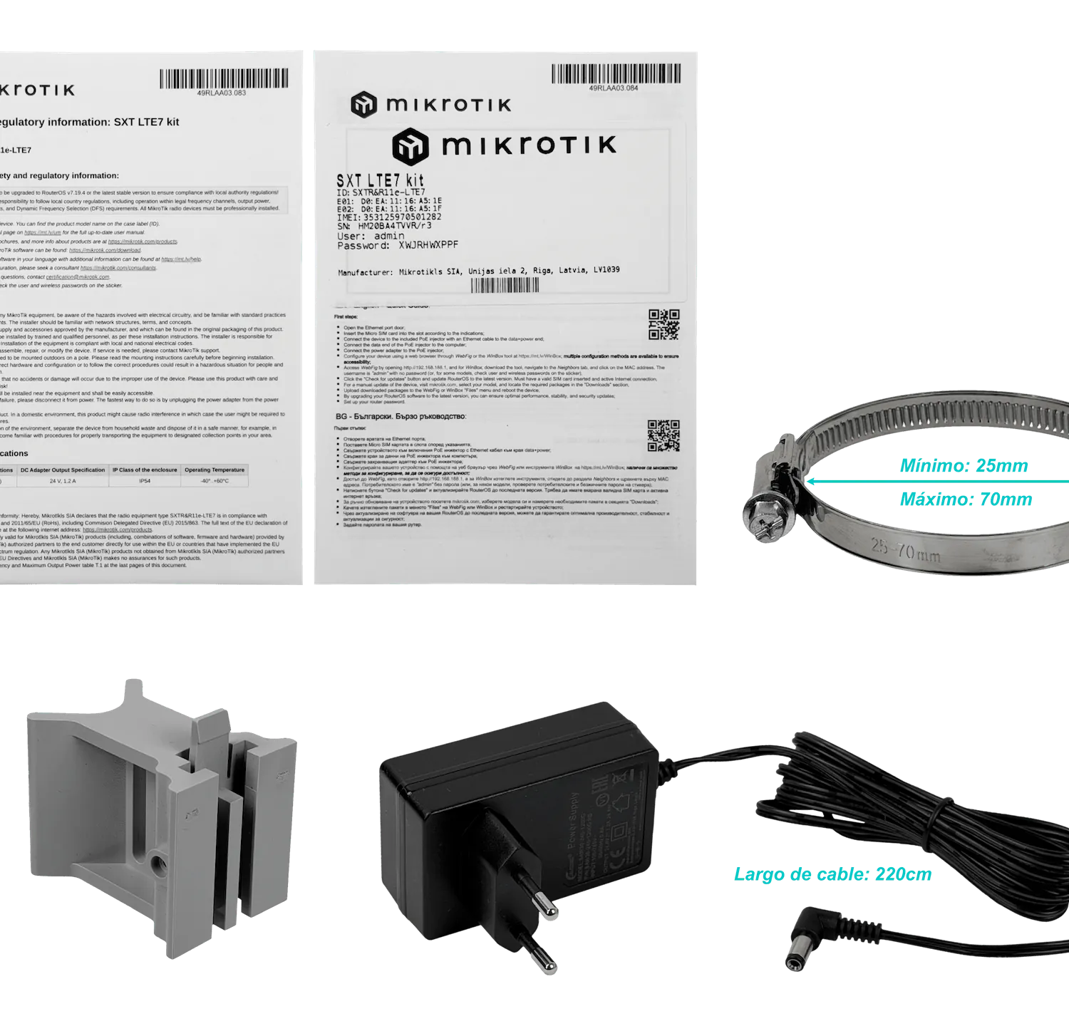 MIKROTIK CAT7 9dBi 300/100Mbps 3G 4GLTE 2 Sim 60º 2-100(af) L3 no WiFi 2